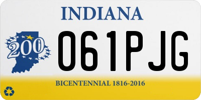 IN license plate 061PJG