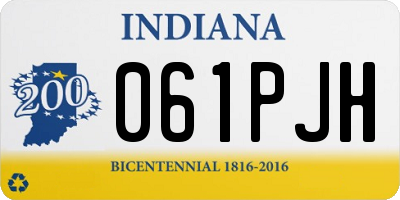 IN license plate 061PJH