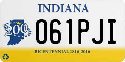 IN license plate 061PJI