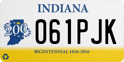 IN license plate 061PJK