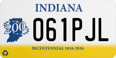 IN license plate 061PJL