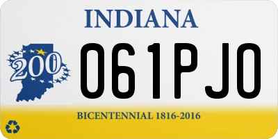 IN license plate 061PJO