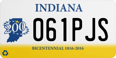 IN license plate 061PJS
