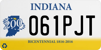 IN license plate 061PJT