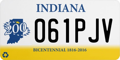 IN license plate 061PJV