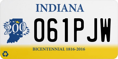 IN license plate 061PJW