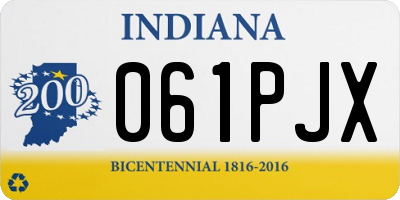 IN license plate 061PJX