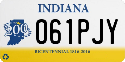 IN license plate 061PJY
