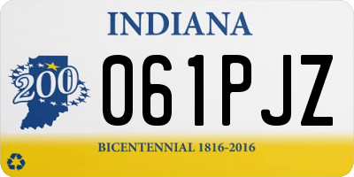IN license plate 061PJZ