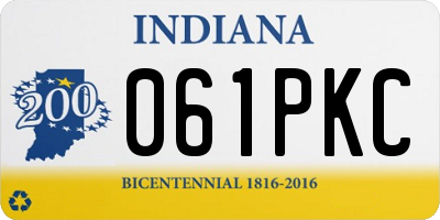 IN license plate 061PKC
