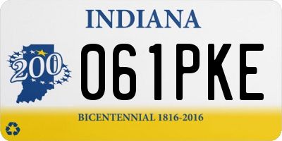 IN license plate 061PKE