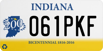 IN license plate 061PKF