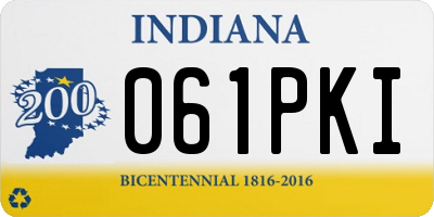 IN license plate 061PKI