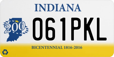 IN license plate 061PKL