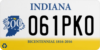 IN license plate 061PKO