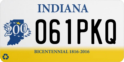 IN license plate 061PKQ