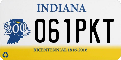 IN license plate 061PKT