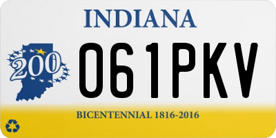 IN license plate 061PKV