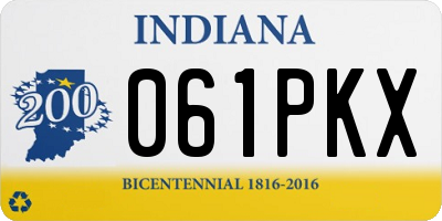 IN license plate 061PKX
