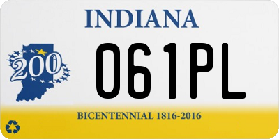 IN license plate 061PL