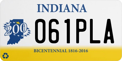IN license plate 061PLA