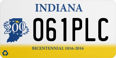 IN license plate 061PLC