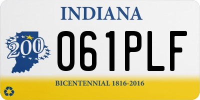 IN license plate 061PLF
