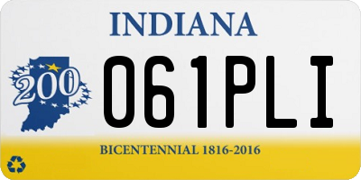 IN license plate 061PLI