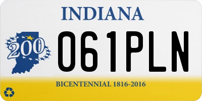 IN license plate 061PLN