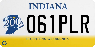 IN license plate 061PLR