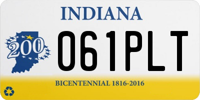 IN license plate 061PLT