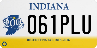 IN license plate 061PLU