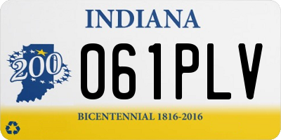 IN license plate 061PLV