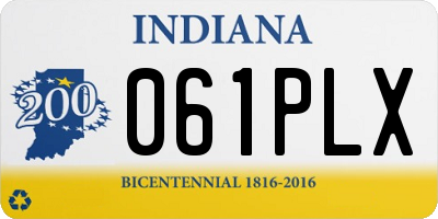 IN license plate 061PLX