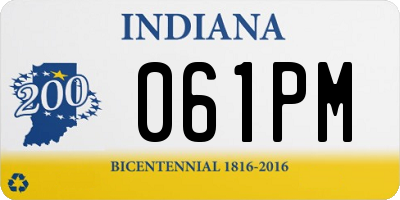 IN license plate 061PM