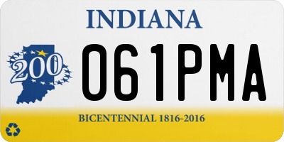 IN license plate 061PMA