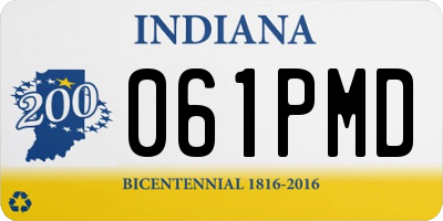 IN license plate 061PMD