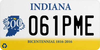 IN license plate 061PME