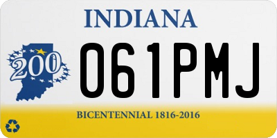 IN license plate 061PMJ