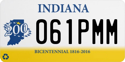 IN license plate 061PMM