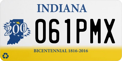 IN license plate 061PMX