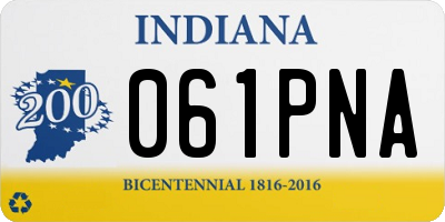 IN license plate 061PNA