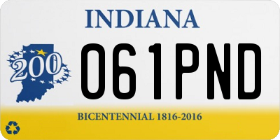 IN license plate 061PND