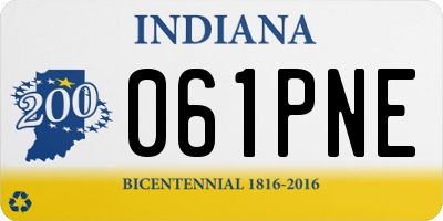 IN license plate 061PNE