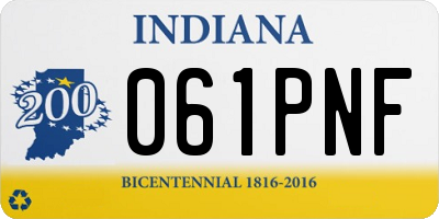IN license plate 061PNF