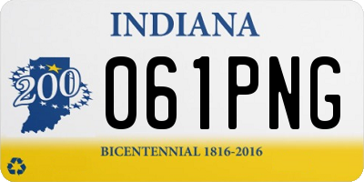 IN license plate 061PNG