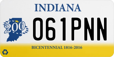 IN license plate 061PNN