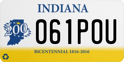 IN license plate 061POU