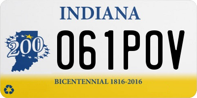IN license plate 061POV