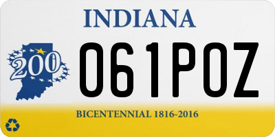 IN license plate 061POZ